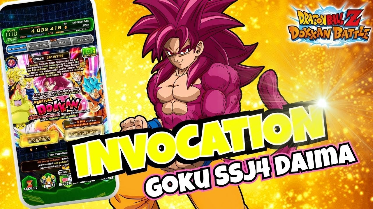 La folie !!! Invocation, Goku SSJ4 Daima des 11 ans !! Dokkan battle.