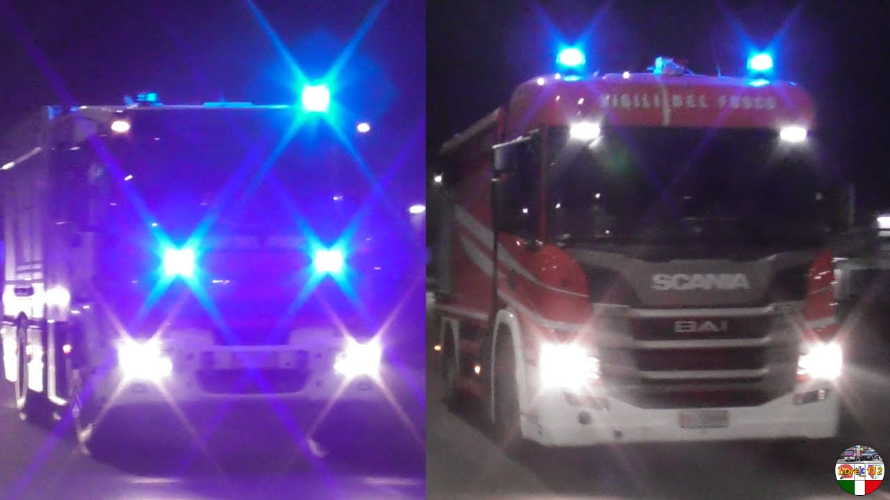 APS MAXICITY + ABP SCANIA VIGILI DEL FUOCO BRESCIA IN SIRENA
