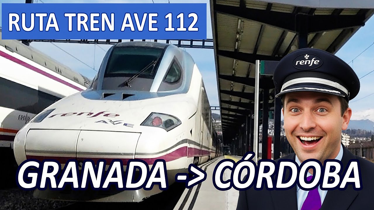 4K Ruta del AVE: De Granada a Córdoba a bordo del Talgo 350 Renfe 112 #videotren