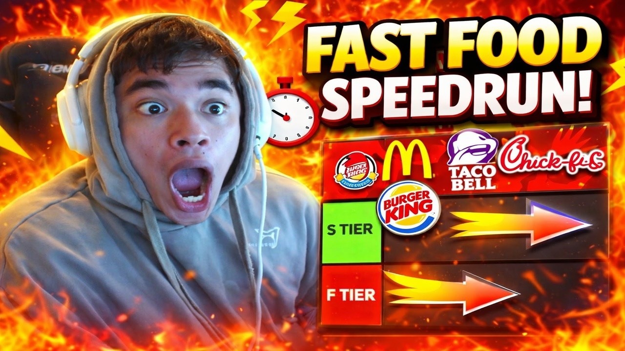 Ranking fast food restaurants speed run