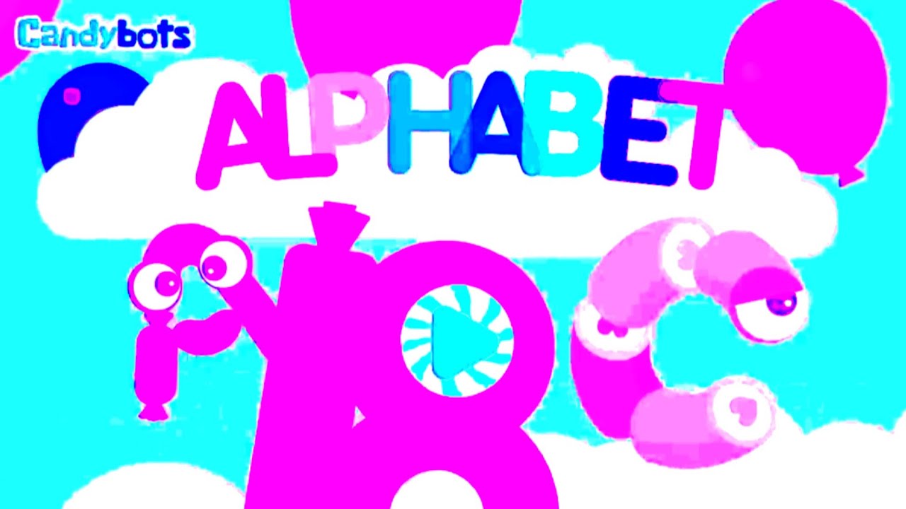 Candy bots ABC Alphabet logo intro super Effects (Inspired by Gamavision Csupo Effects)
