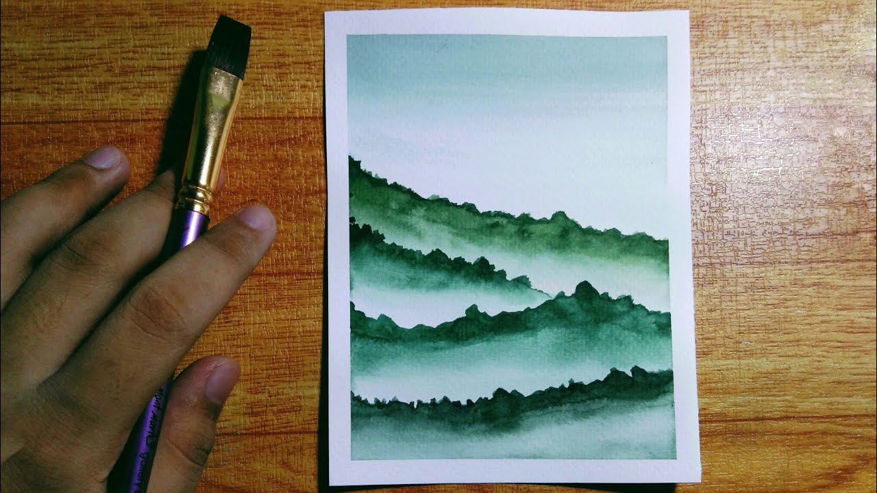 Easy and Simple Watercolor Scenery Painting for Beginners | Step-by-Step Tutorial