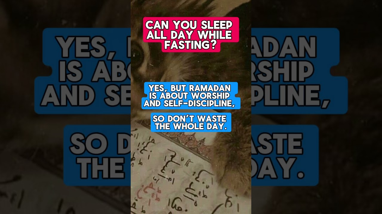 can you sleep all day while fasting #islam #muslim #fypyoutube #ramadan