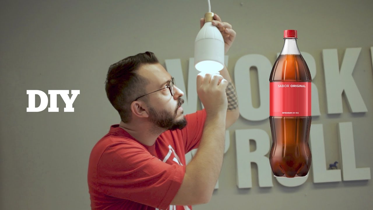 DIY : como fazer LUMINÁRIA de GARRAFA PET | Paulo Biacchi