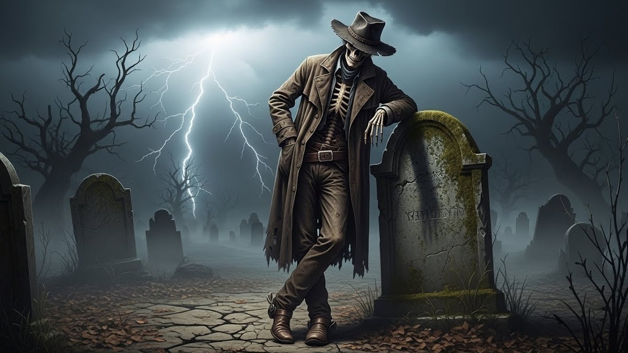 Western Gothic Whiskey Music – Lone Skeletal Cowboy 4K