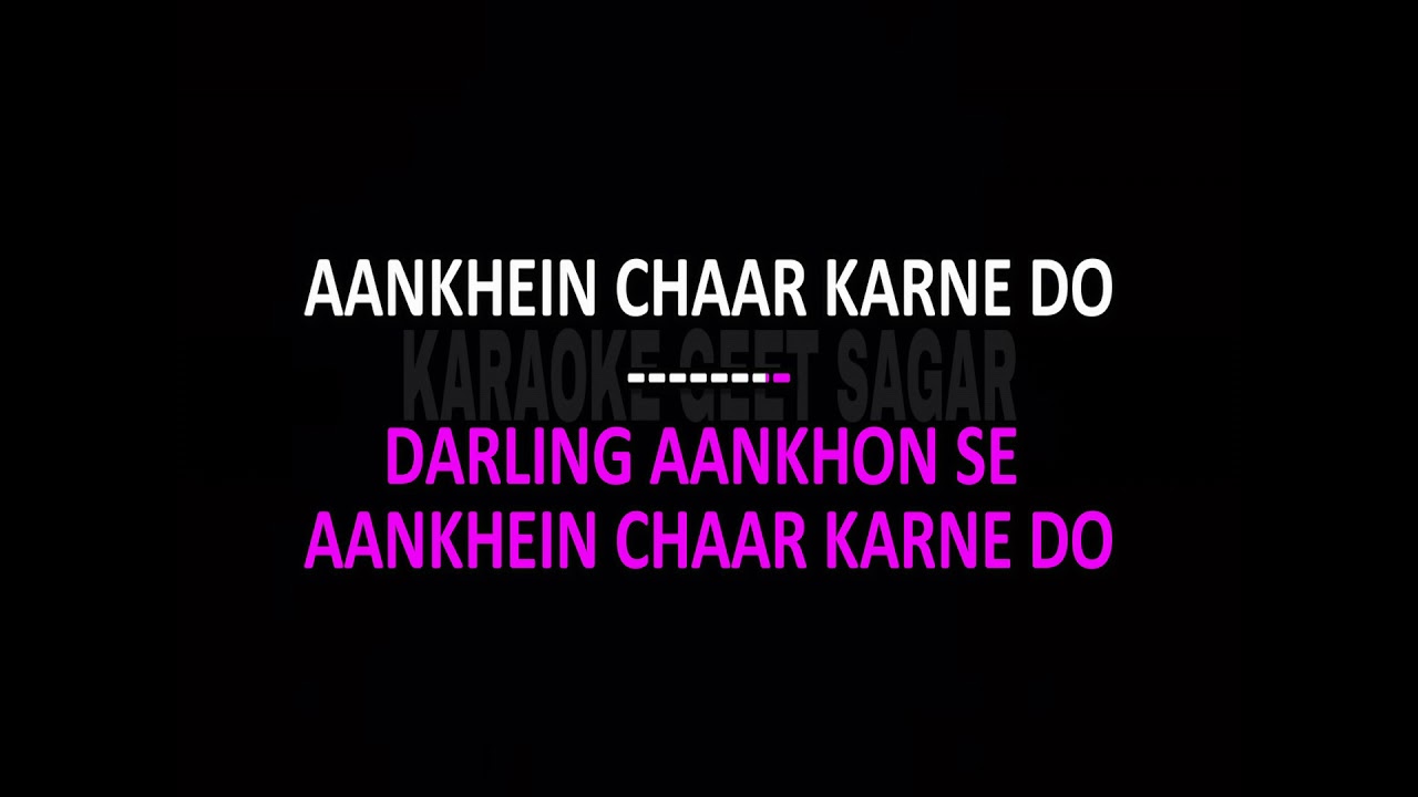 Darling Ankhon Se Ankhen Char Karne Do Karaoke | 7 Khoon Maaf