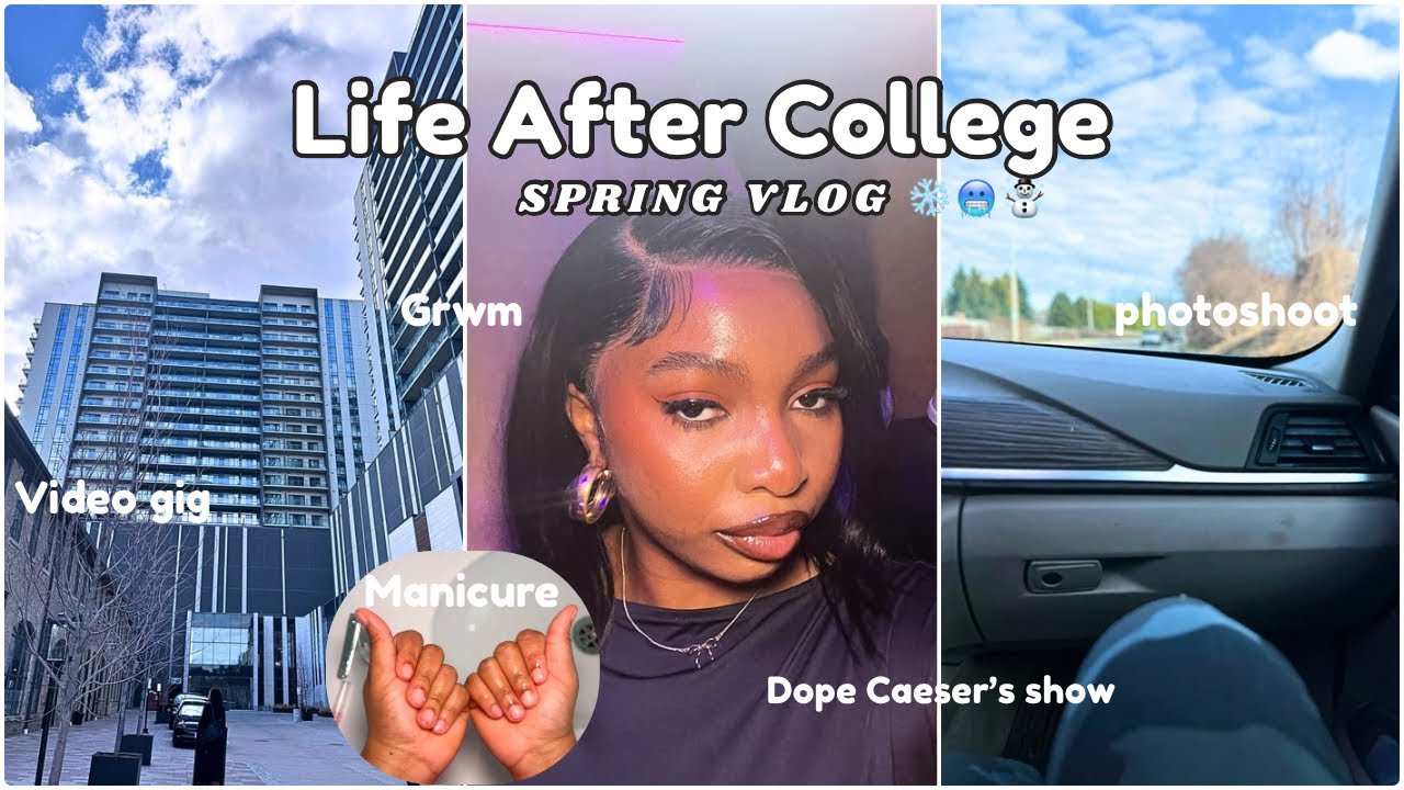 Spring in Canada 🇨🇦| Life After College Vlog: Dope Caesar Party, BTS Photoshoot, Video Gig, Manicure