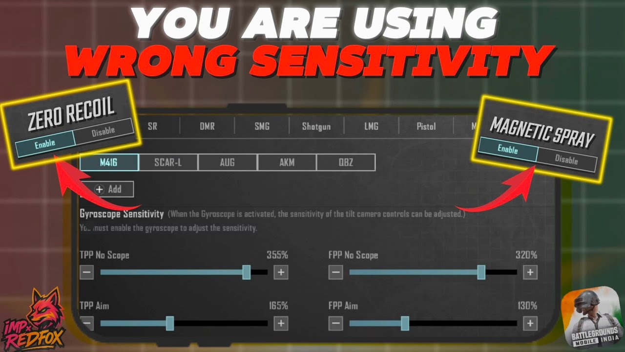 Secret Trick to Make Custom Sensitivity for ALL GUNS like JONATHAN. BGMI gyro sensitivity