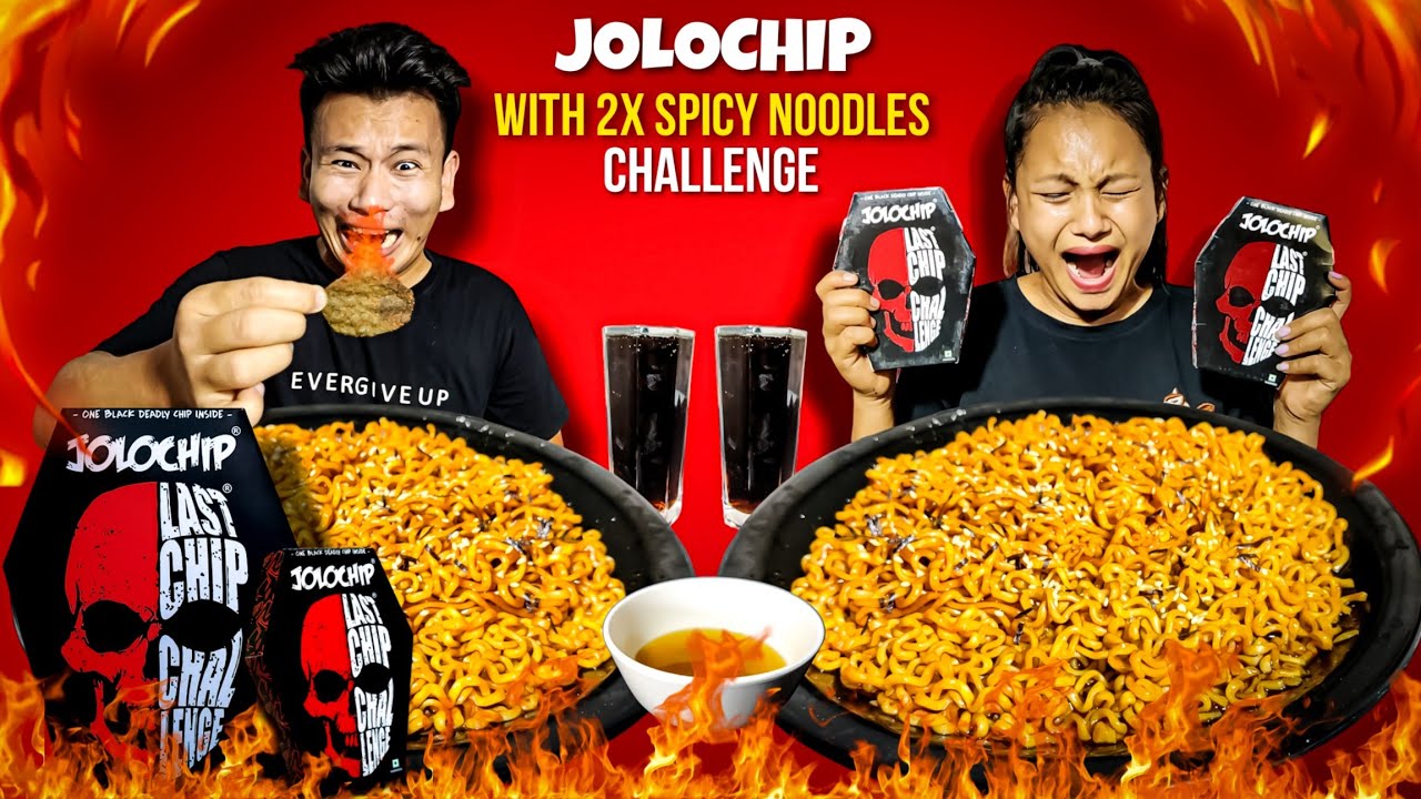 JOLO CHIPS CHALLENGE + BULDAK 2X SPICY 🥵 NOODLES CHALLENGE || आज JOLOCHIP ले रुवायो😭||TIKA SUMAN