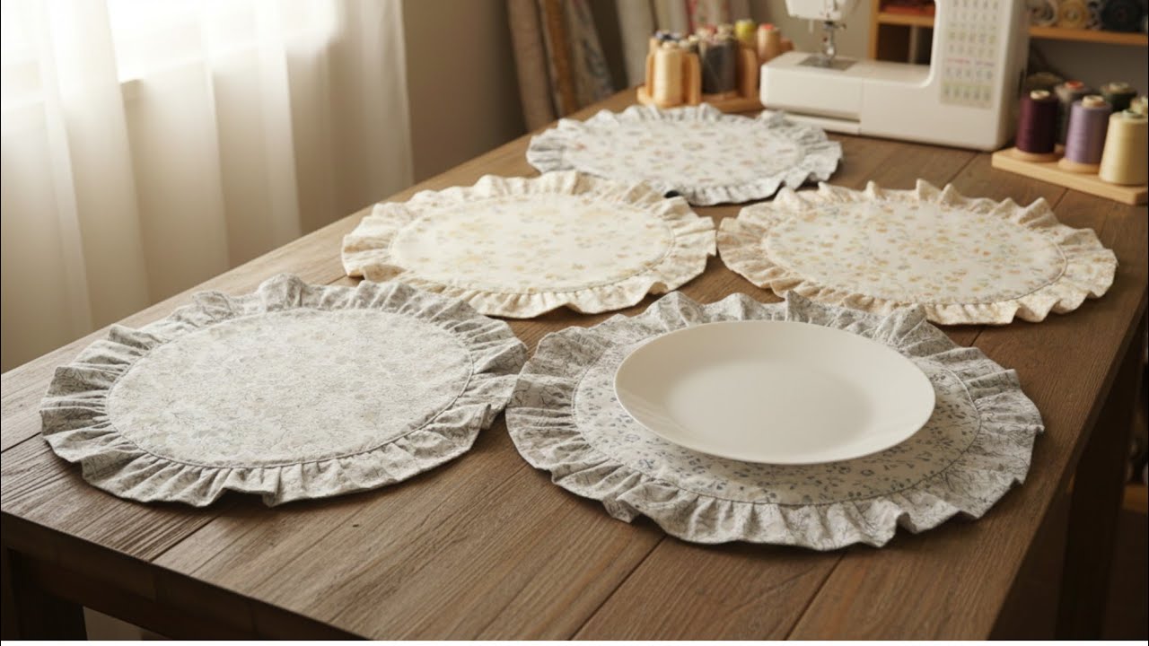 DIY Placemats | Easy & Stylish Sewing Project ✨ #sewing #diy #placemats #jahitpemula