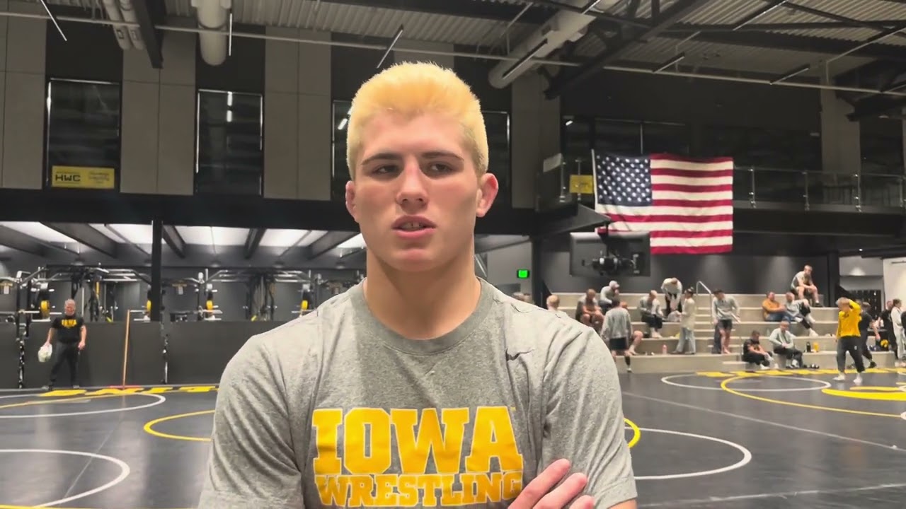 Iowa wrestling Angelo Ferrari discusses impressions of Iowa, what he expects in freshman season