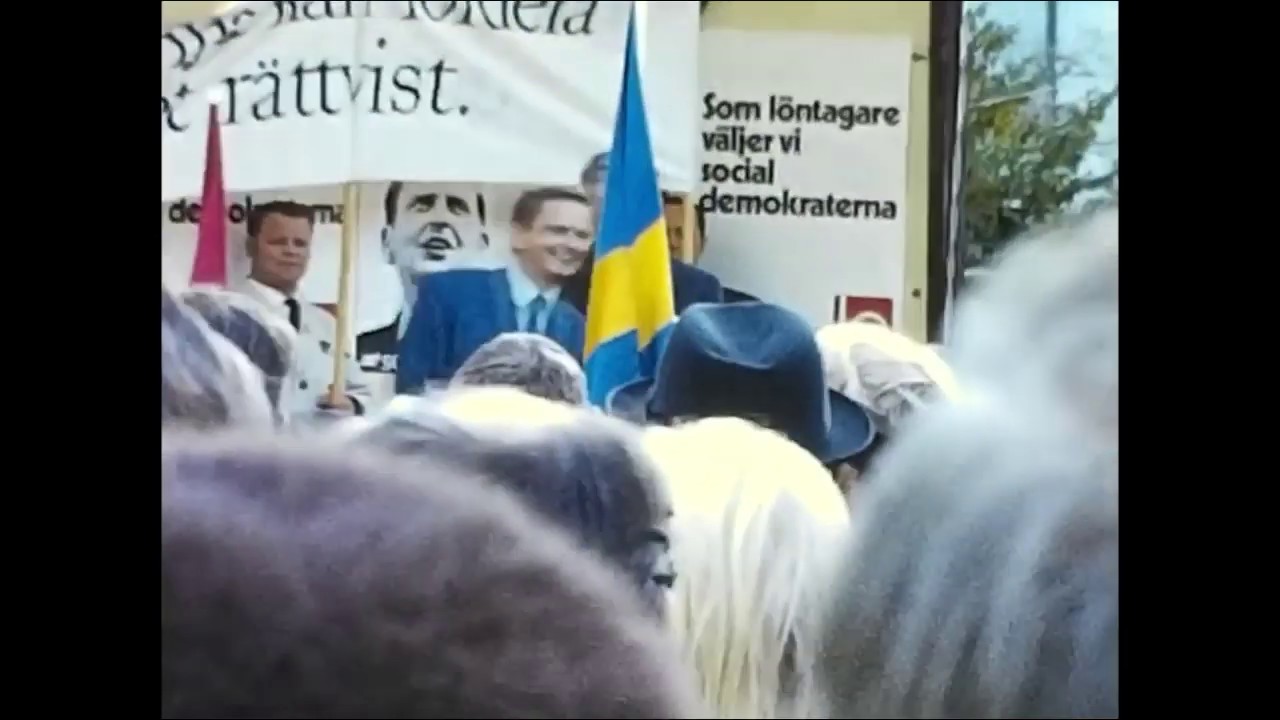 Olof Palme besöker Alingsås 1970
