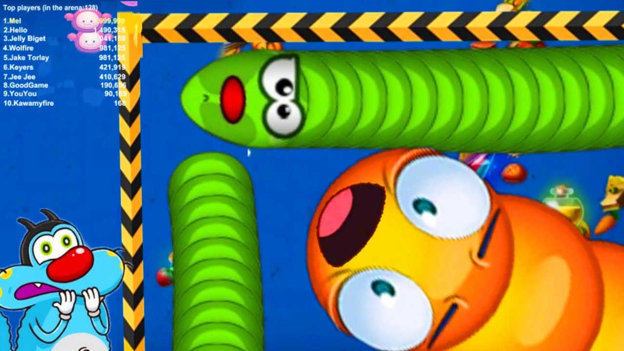 Worms zone.io hungry Snake🐍 Saamp Wala Game oggy and jack new record 2024