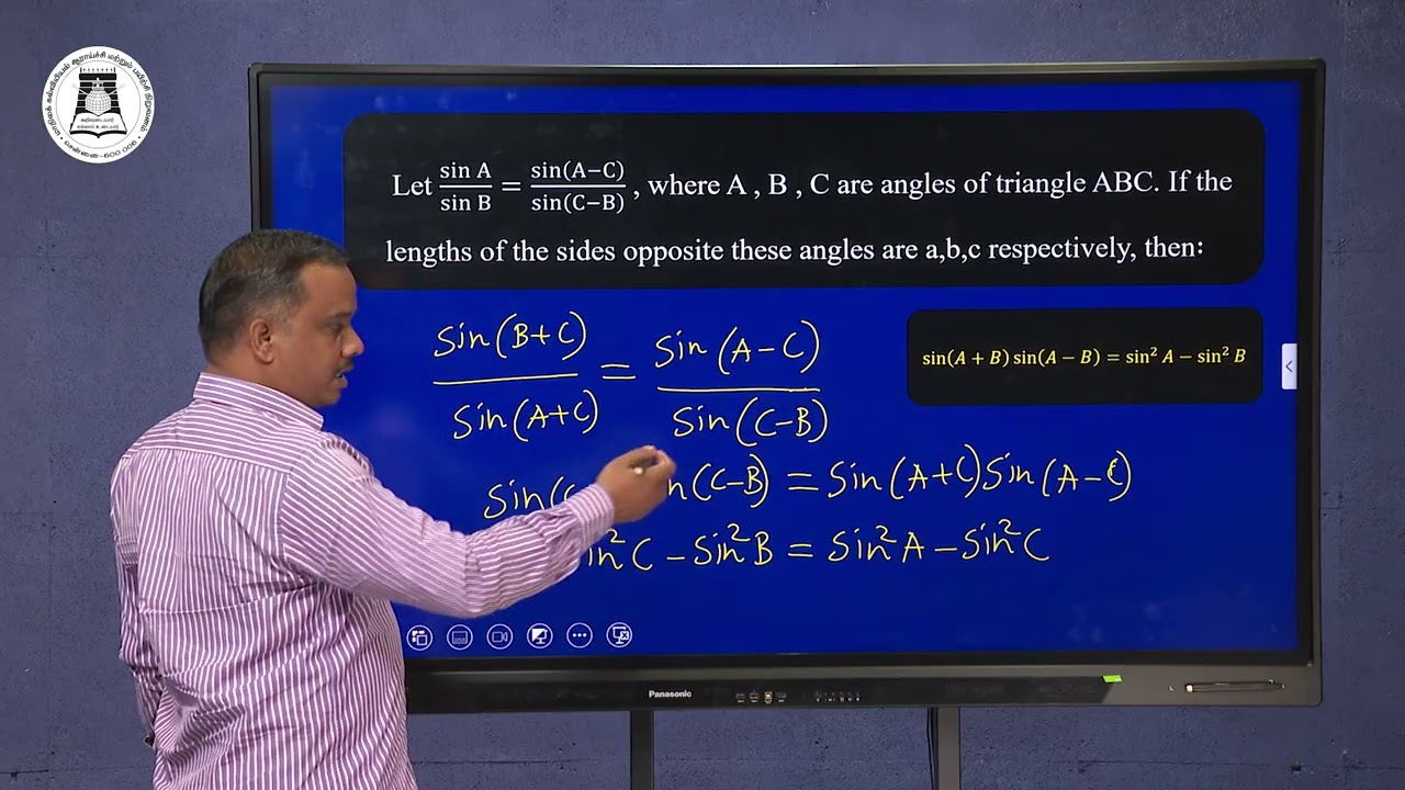 JEE |MATHS | கணிதம் |  PROPERTIES OF TRIANGLE  - 5 | முக்கோணத்தின் பண்புகள் - 5 | Kalvi TV
