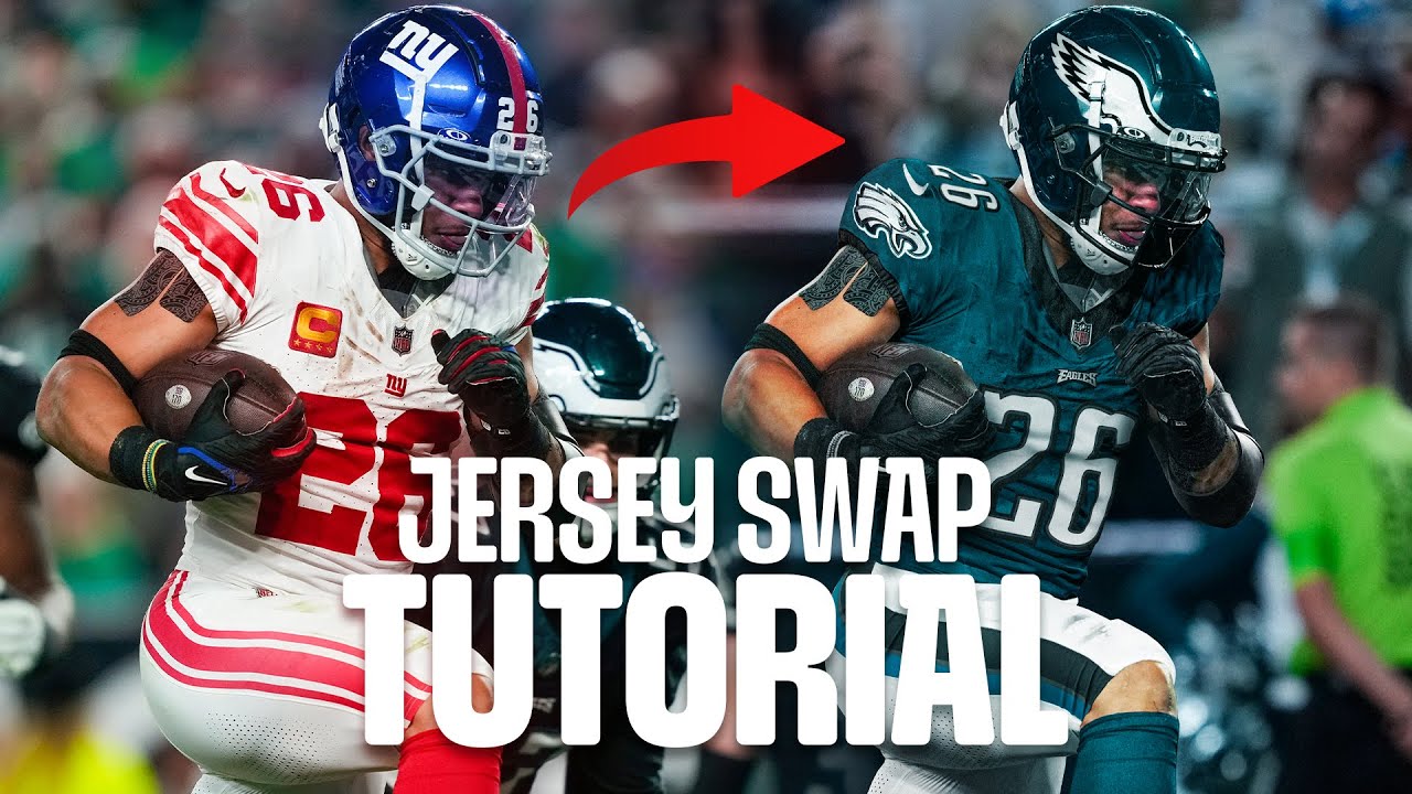How To Make A NFL Jersey Swap | Photoshop Tutorial | Dsgnsbyrc