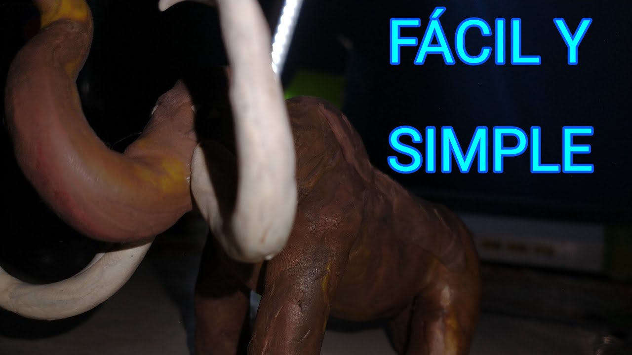 Mamut de plastilina simple para maqueta fácil o más complejo