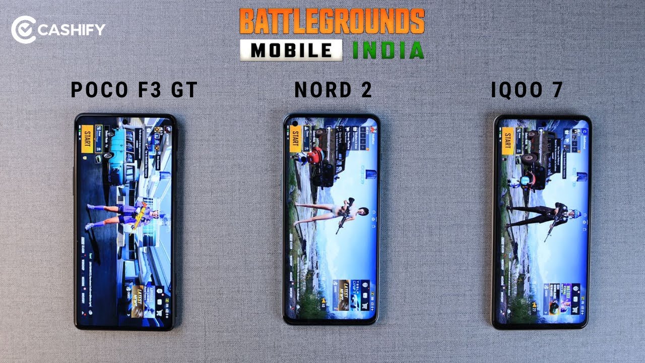 POCO F3 GT Vs iQOO 7 Vs OnePlus Nord 2 Gaming Comparison - BGMI and COD Mobile Gameplay