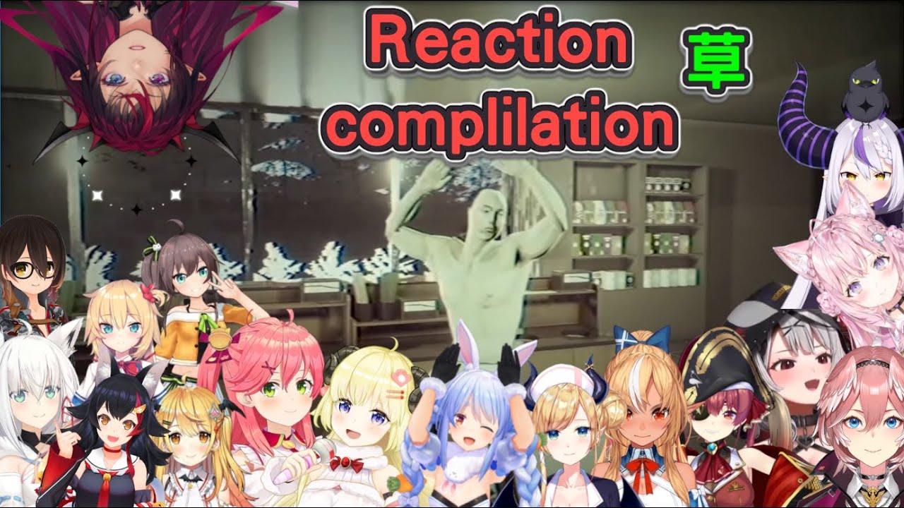 17 Hololive members reacts to 'Dancing Ojisan' in the closing shift