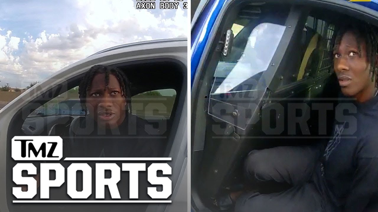 Marquise Brown Arrest Video Shows Cop Ordering NFL Star Out Of Car, Scolding Him | TMZ Sports