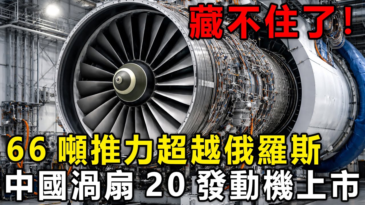 66噸推力超越俄羅斯，中國渦扇20發動機上市，性能碾壓俄制伊爾76！