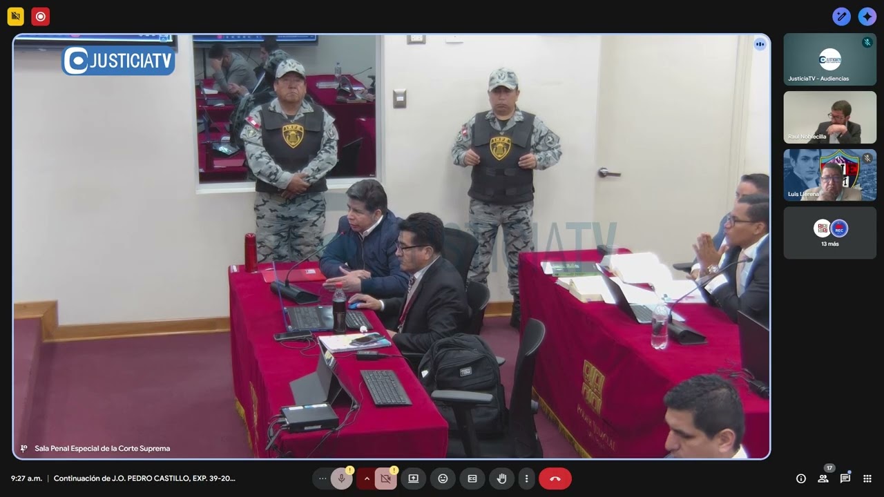 Alegatos de clausura en juicio oral contra el expresidente Pedro Castillo Terrones y otros