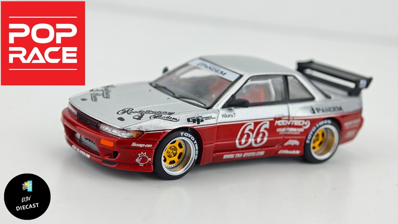 Pandem Nissan Silvia S13 Moontech by Pop Race 1/64 | UNBOXING and REVIEW