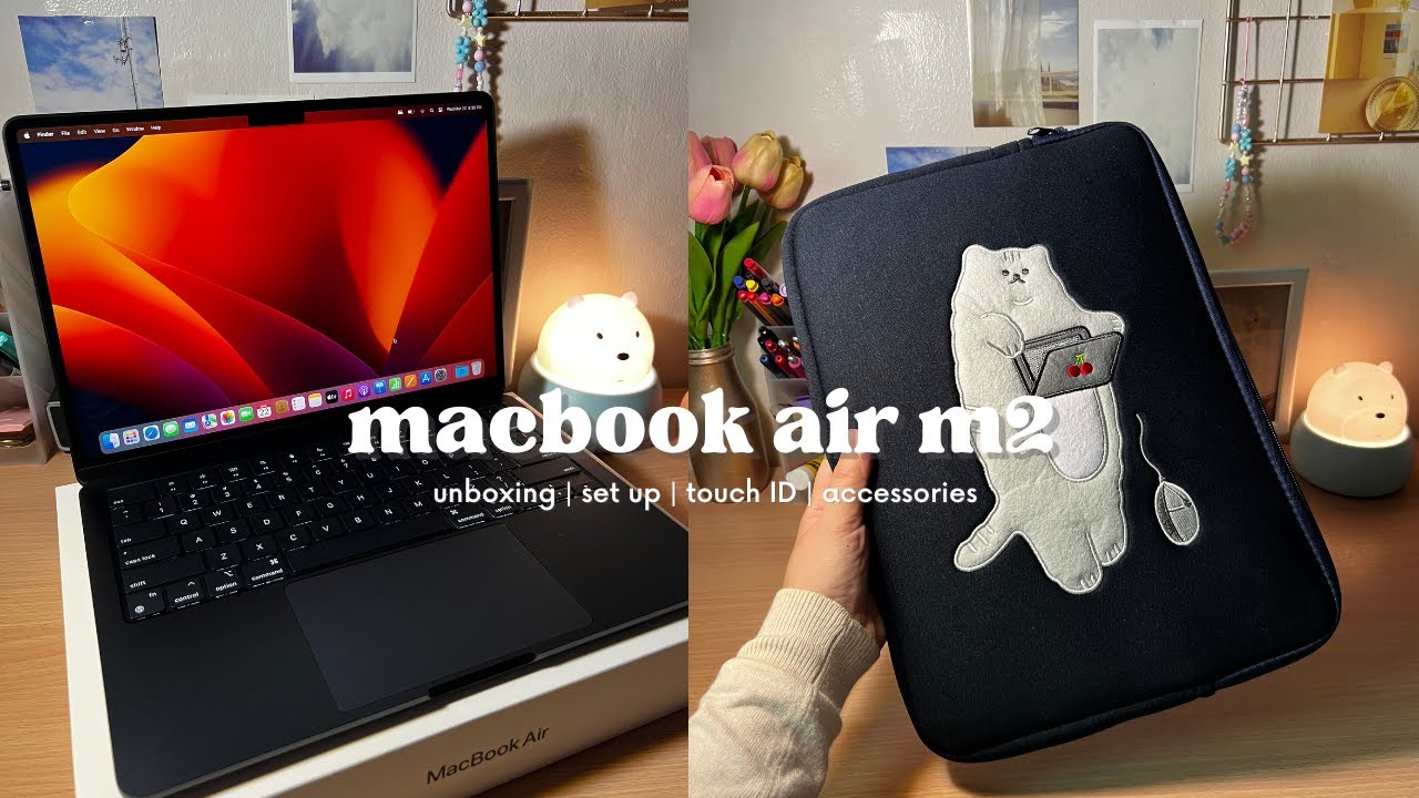 unboxing the macbook air m2 in midnight 📦