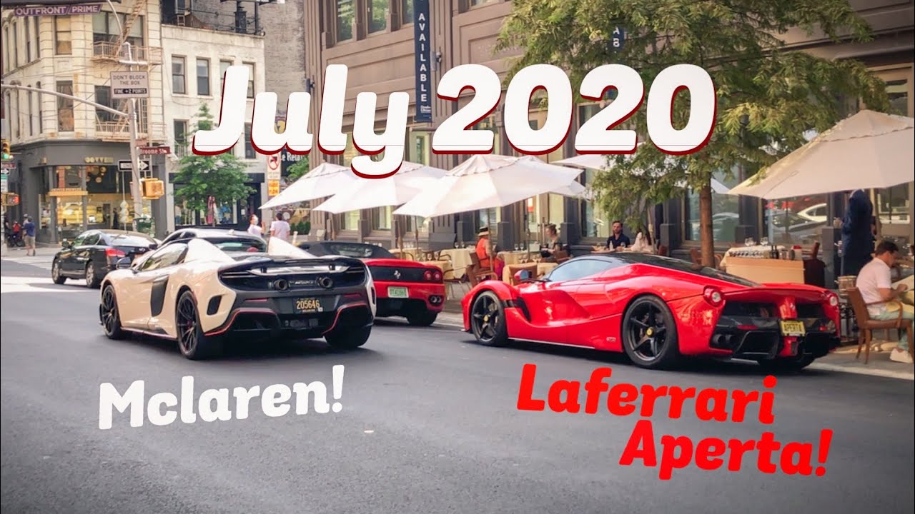 Supercars in New York City July 2020 (Laferrari Aperta, 675LT spider and more)