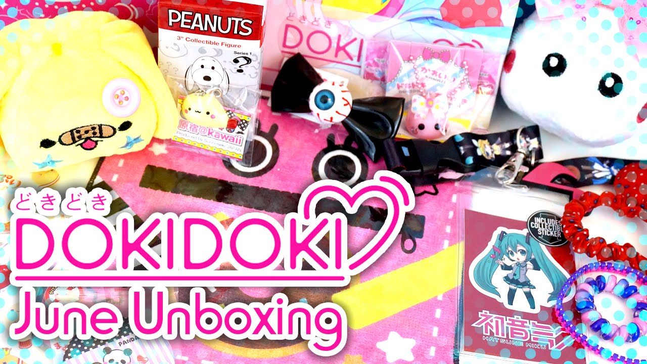 Doki Doki Crate June 2016 Unboxing - Kawaii Montly Subscription Box/Kawaii Box - HOPPE Chan & MORE!