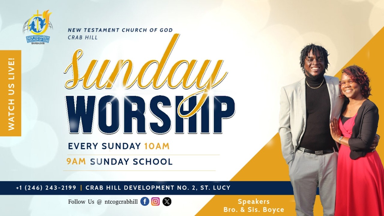 Praise & Worship Service (Youth Sunday) | NTCOG Crab Hill, Barbados