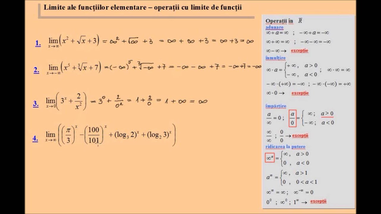 Limite de functii, exercitii rezolvate (lic_limitedefunctii1)
