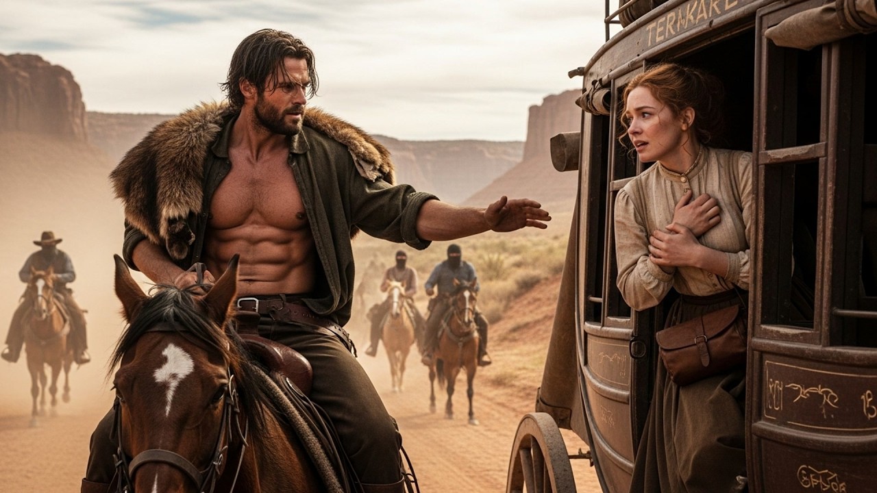 The Stagecoach Was Being Stopped by Armed Men—Mountain Man Drove Around Them and Got Her Clear