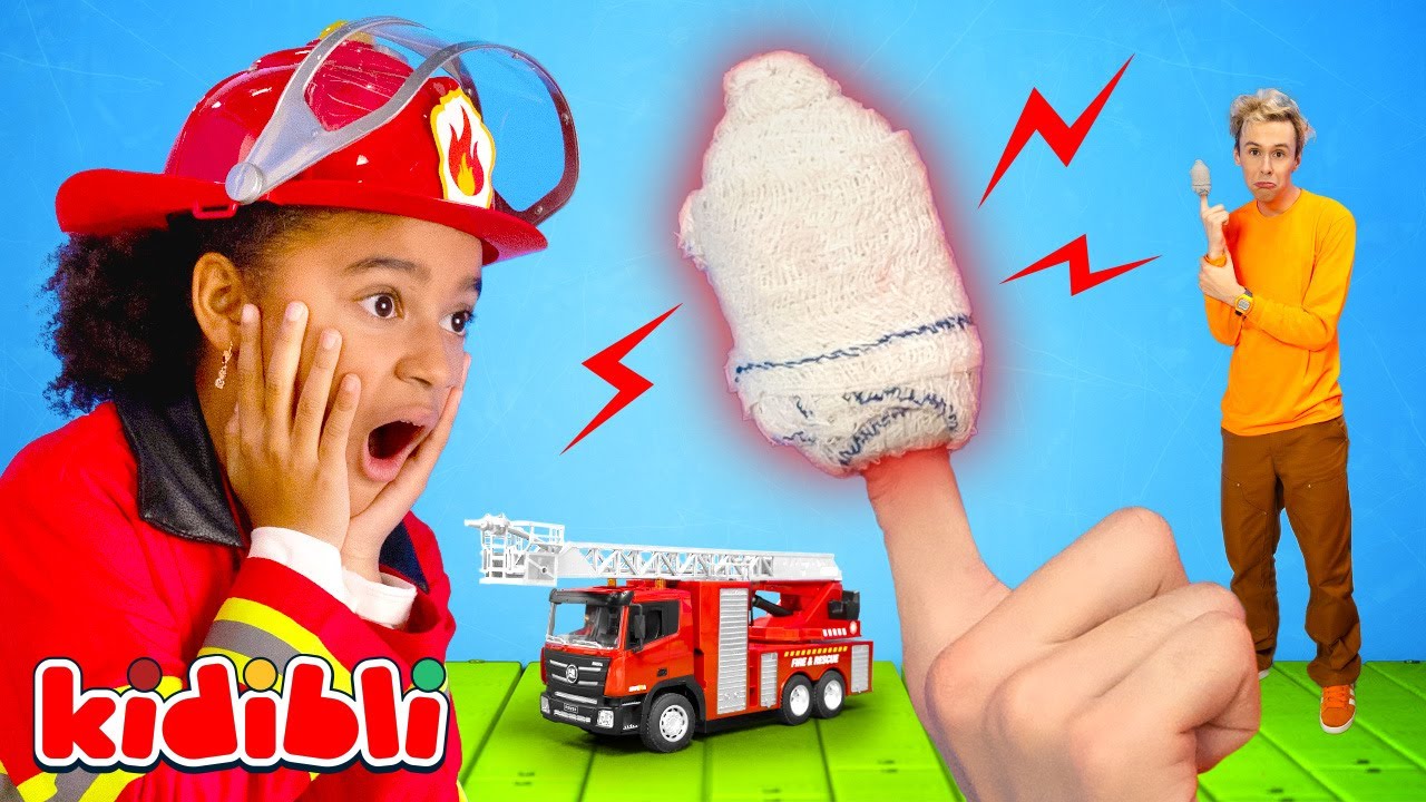 Feuerwehr l&ouml;scht brennende Milch! Feuerwehrarbeit f&uuml;r Kinder 🚒 Lustige Lehrvideos | Kidibli