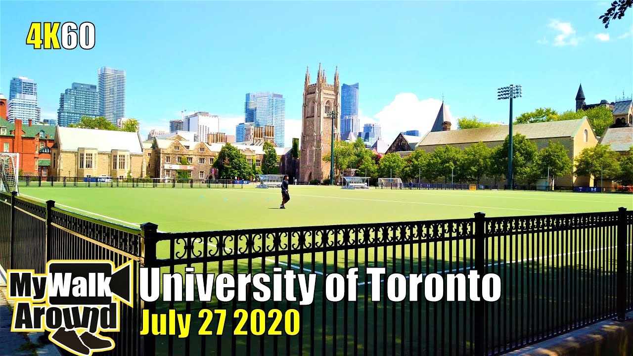 University of Toronto campus walk with amazing architecture and historic buildings on July 27 2020