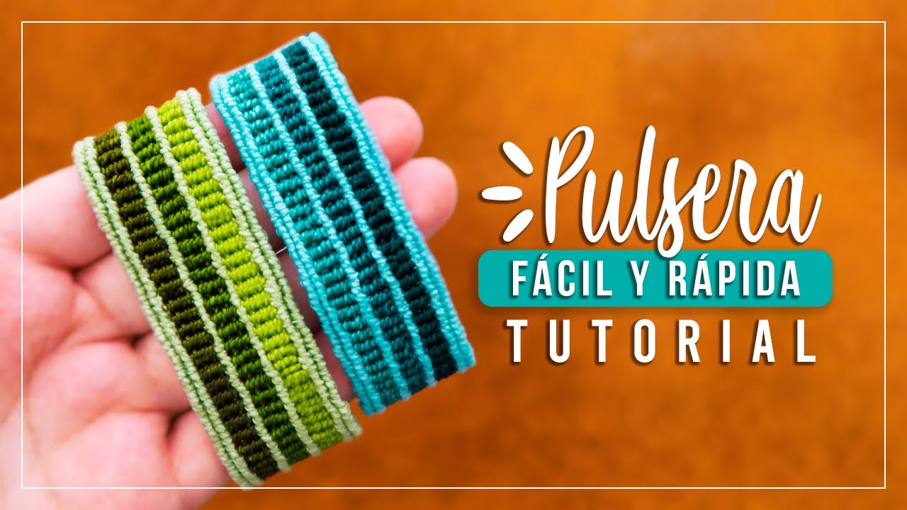 Cómo hacer pulsera de nudos fácil y ancha 35 ✨ Paso a Paso | DIY Macrame Friendship Bracelet