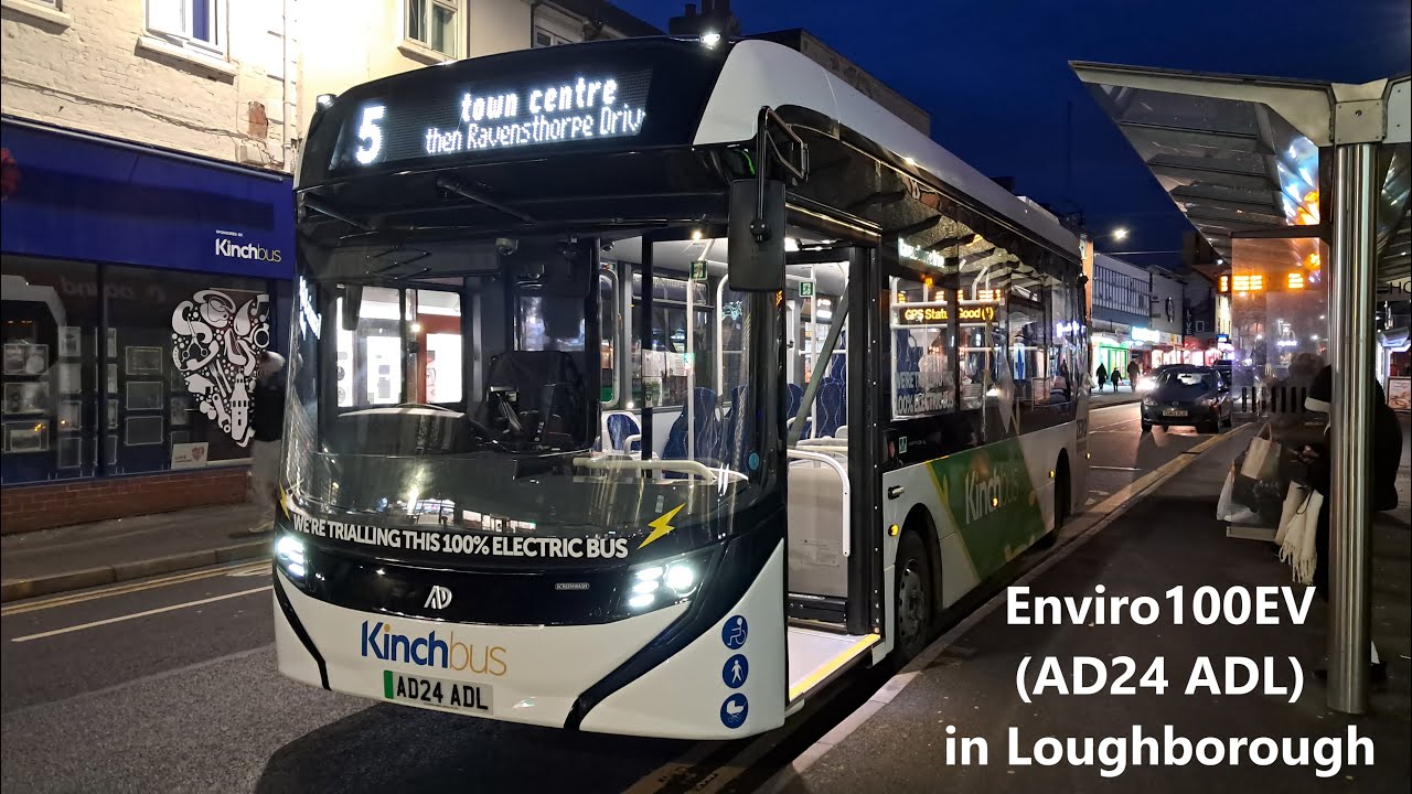 Journey on New Enviro100EV AD24 ADL in Loughborough