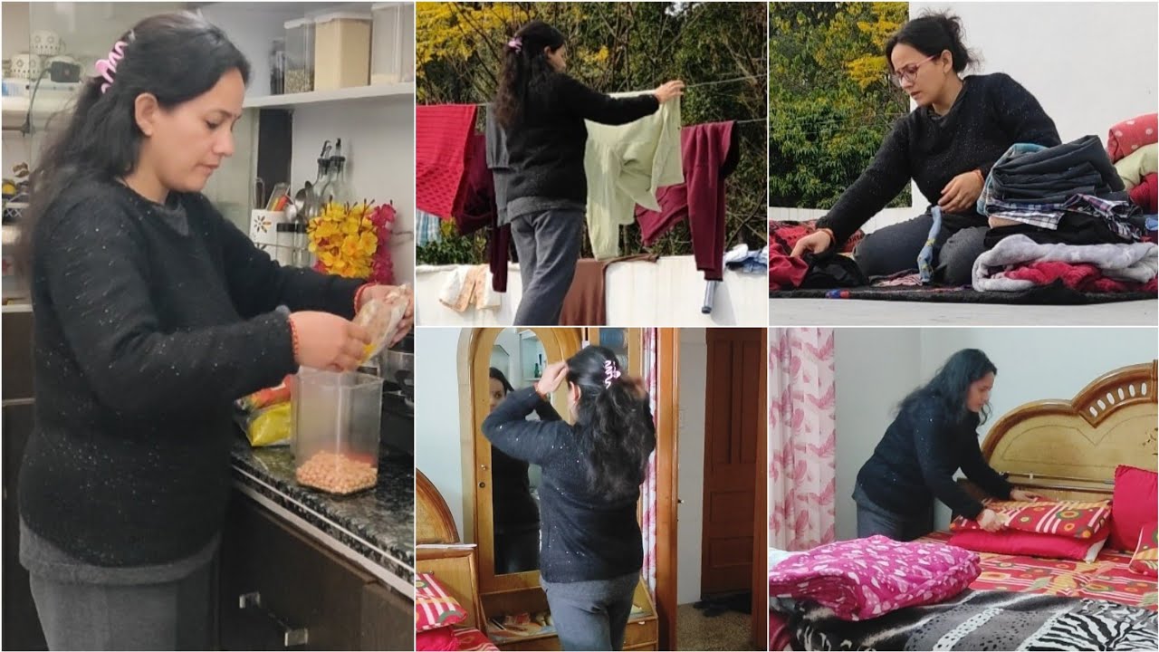 🌸Winter वाला रूटीन सुबह बच्चों के स्कूल जाने के बाद अपने घर के काम+लंच और शाम कब हो जाती है पता नही🌺