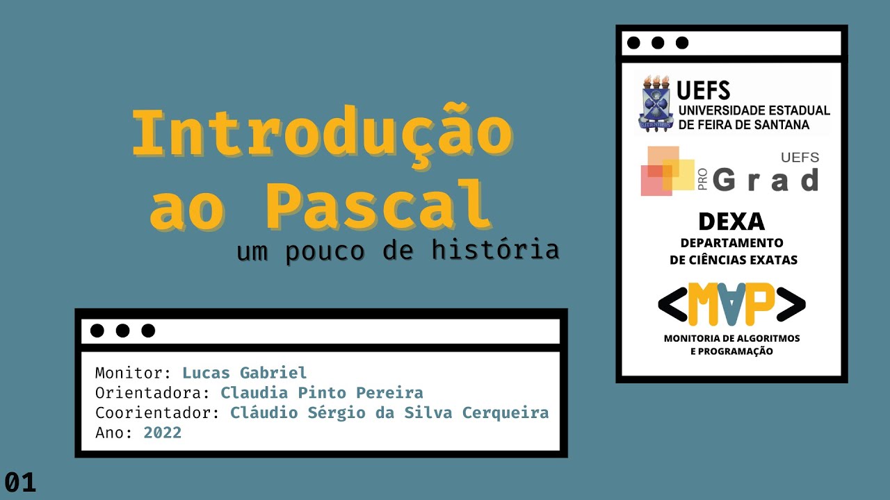 Introdução ao Pascal - História + Instalação - Aula 01