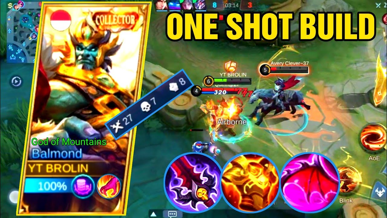 BALMOND ONE SHOT BUILD HIGH DAMAGE / BUILD TOP 1 GLOBAL BALMOND ~ MOBILE LEGENDS