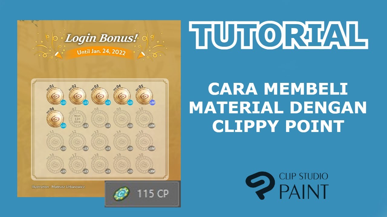 Tutorial Membeli Material dengan Clippy Point di Clip Studio Paint [GRATIS]