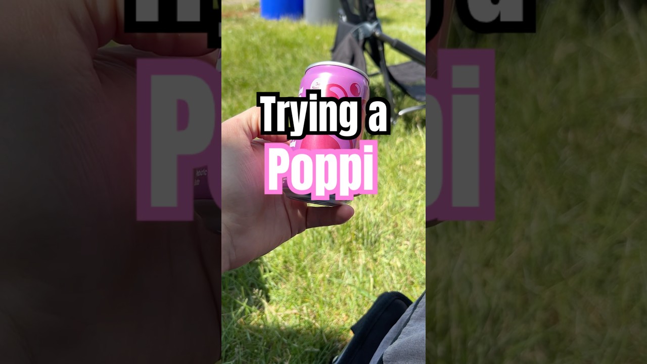 Trying a Poppi soda 