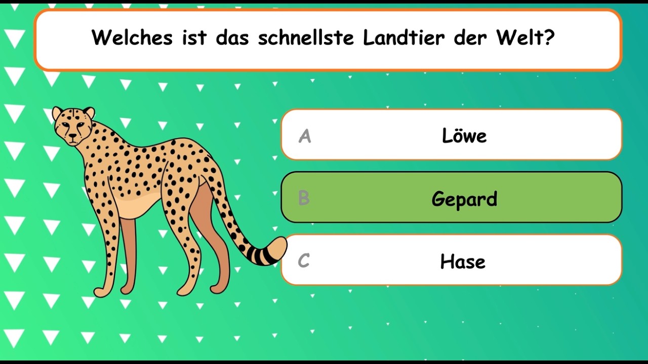 Kinderquiz auf Deutsch - Quiz für Kinder in der Grundschule
