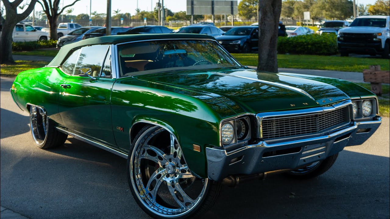71 ORGANIC GREEN BUICK SKYLARK on 24s