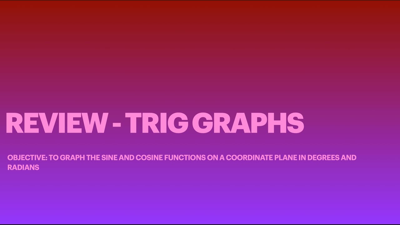 Review Trig Graphs