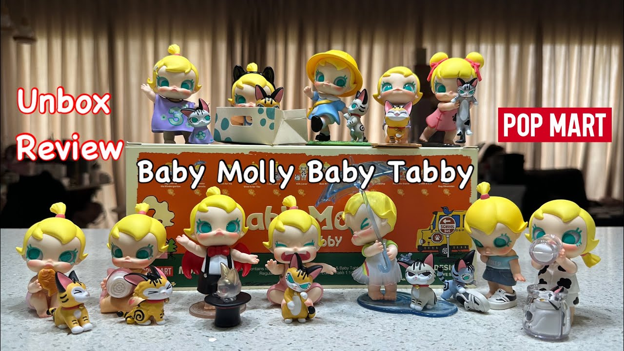 Unbox & Review Baby Molly Baby Tabby Blind Box from Pop Mart