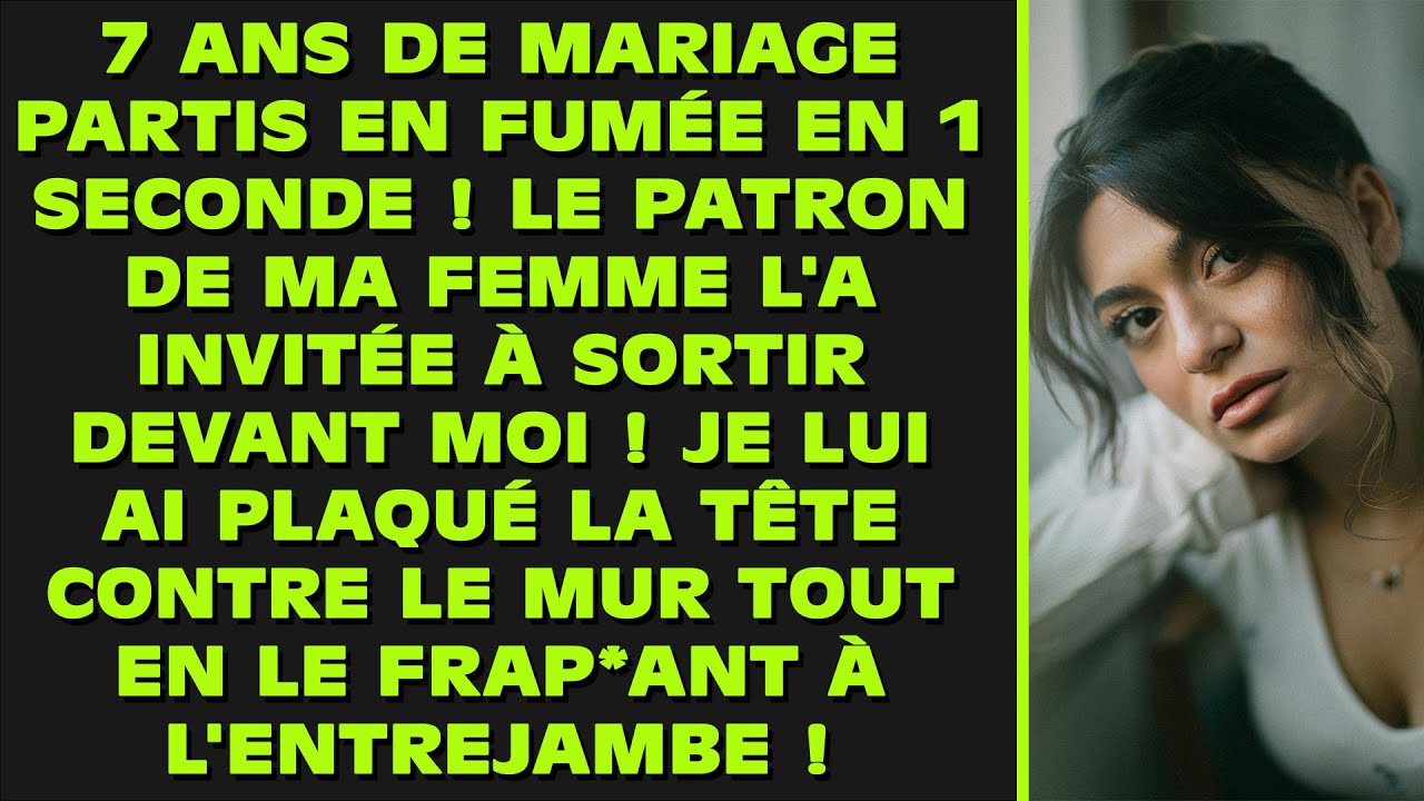 Sept Ans de Mariage Envolés en Une Seconde ! Le Patron de Ma Femme L’a Invitée à Sortir Devant Moi..
