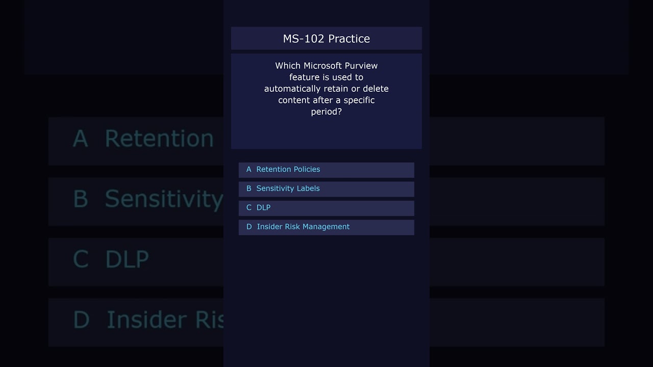 MS-102: Data Lifecycle