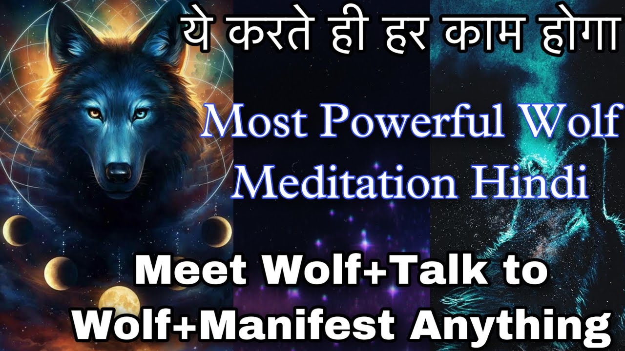 MOST POWERFUL WOLF MEDITATION-MEET TALK FEEL TAKE HELP FROM WOLF SPIRIT-GUIDED MEDITATION HINDI
