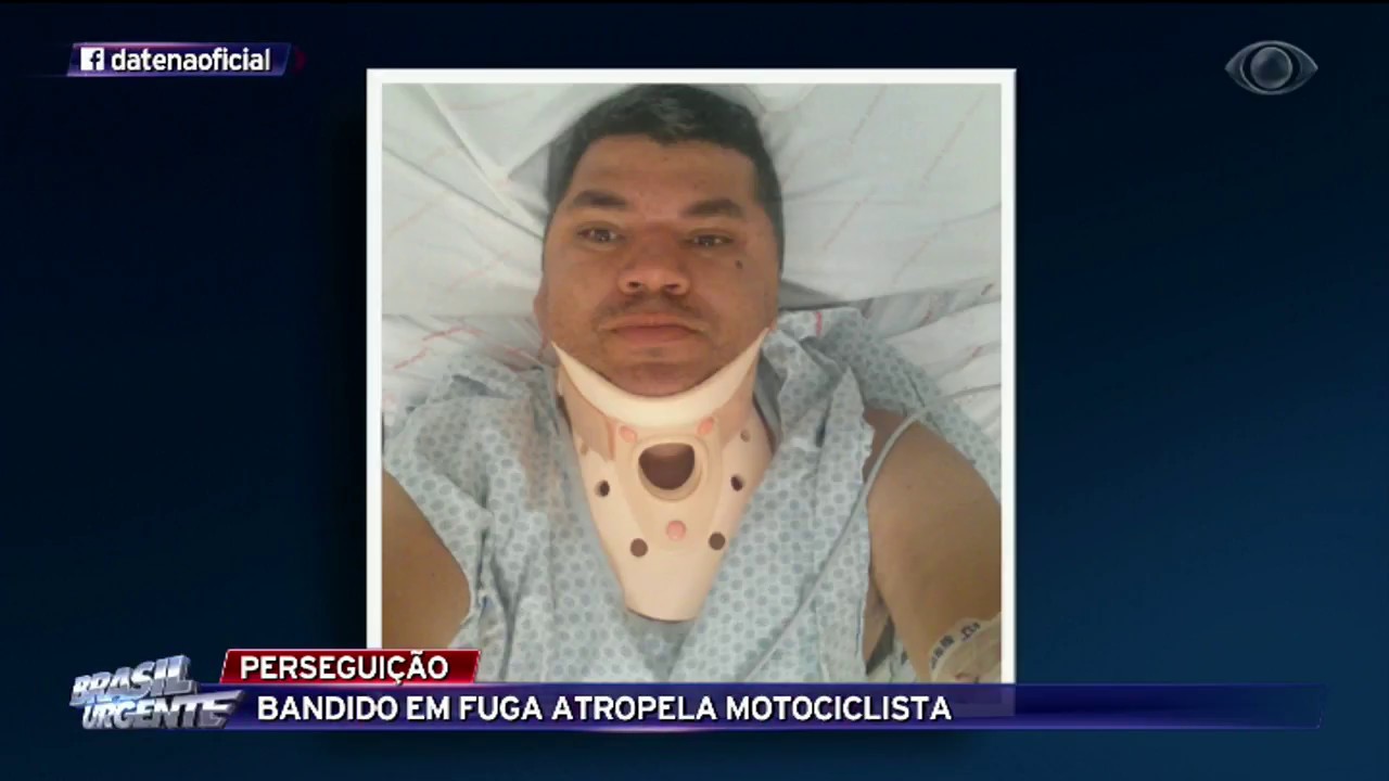 Bandido em fuga atropela motociclista em Mauá