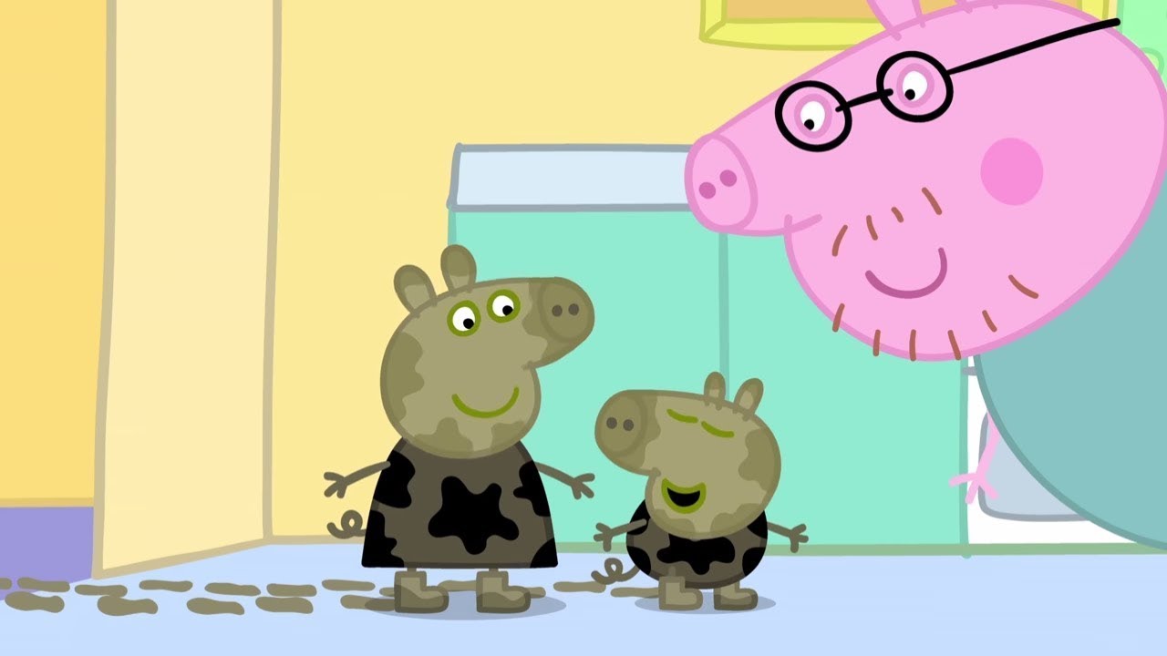 Peppa Pig Season 1 Episode 1 - Muddy Puddles - Kids Videos